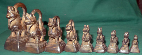 Set of 9 opium weights Set of 9 opium weights