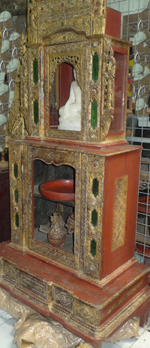 Temple shrine and cupboard, sold empty Temple shrine and cupboard, sold empty