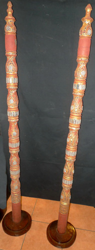 Pair of temple poles Pair of temple poles