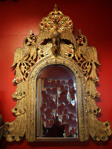 Chief monk armchair background used as a mirror Chief monk armchair background used as a mirror