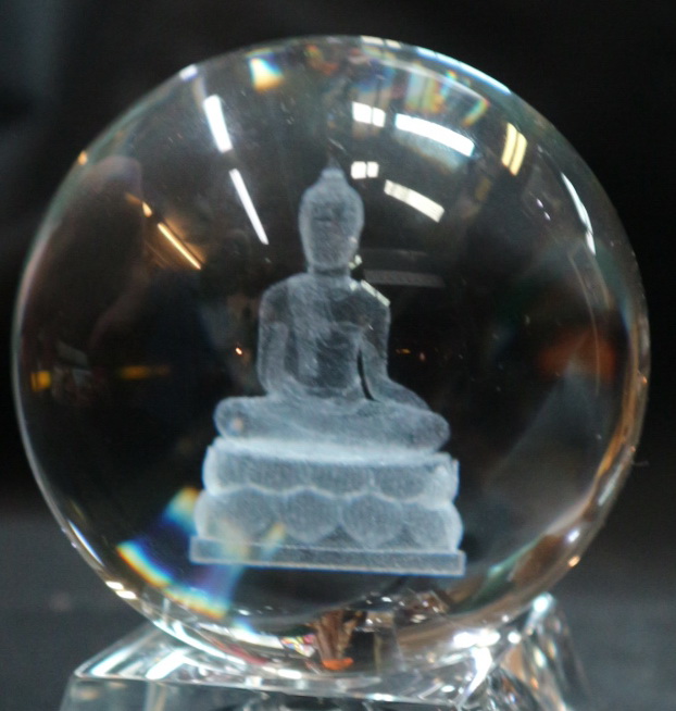 Buddha in colored bubble