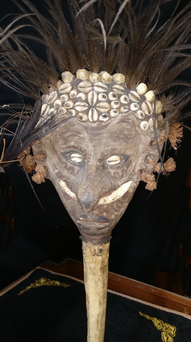 Mask on human bone - weapon