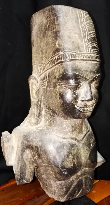 Khmer deity head