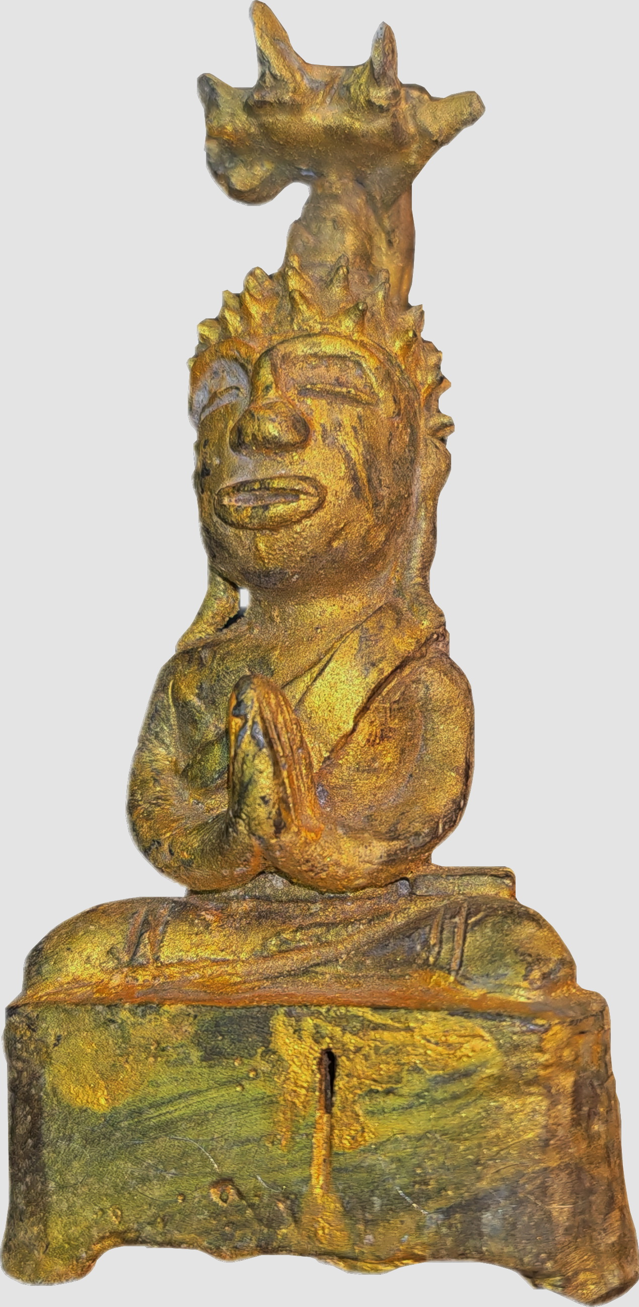 Folk Lao Buddha under naga