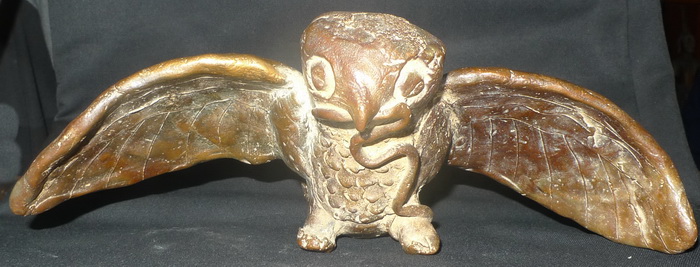Owl with snake, lucky charm