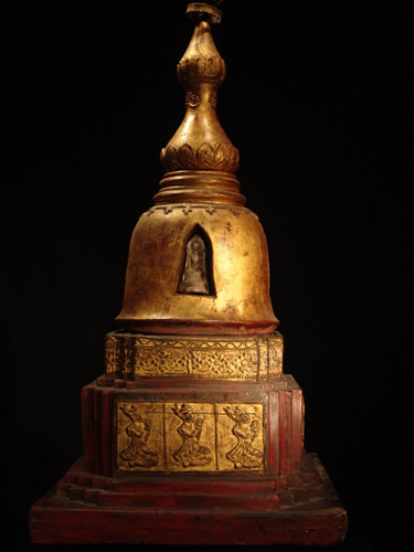 Stupa chedi w. relic inside. Located in Europe