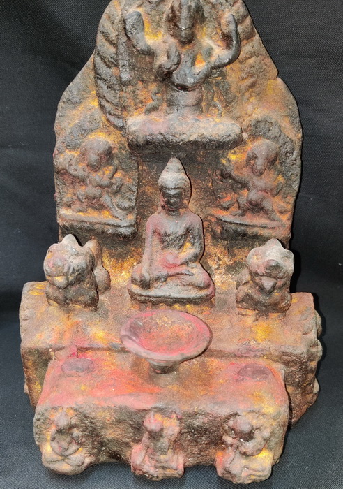 Smoked Tibetan Buddhist shrine