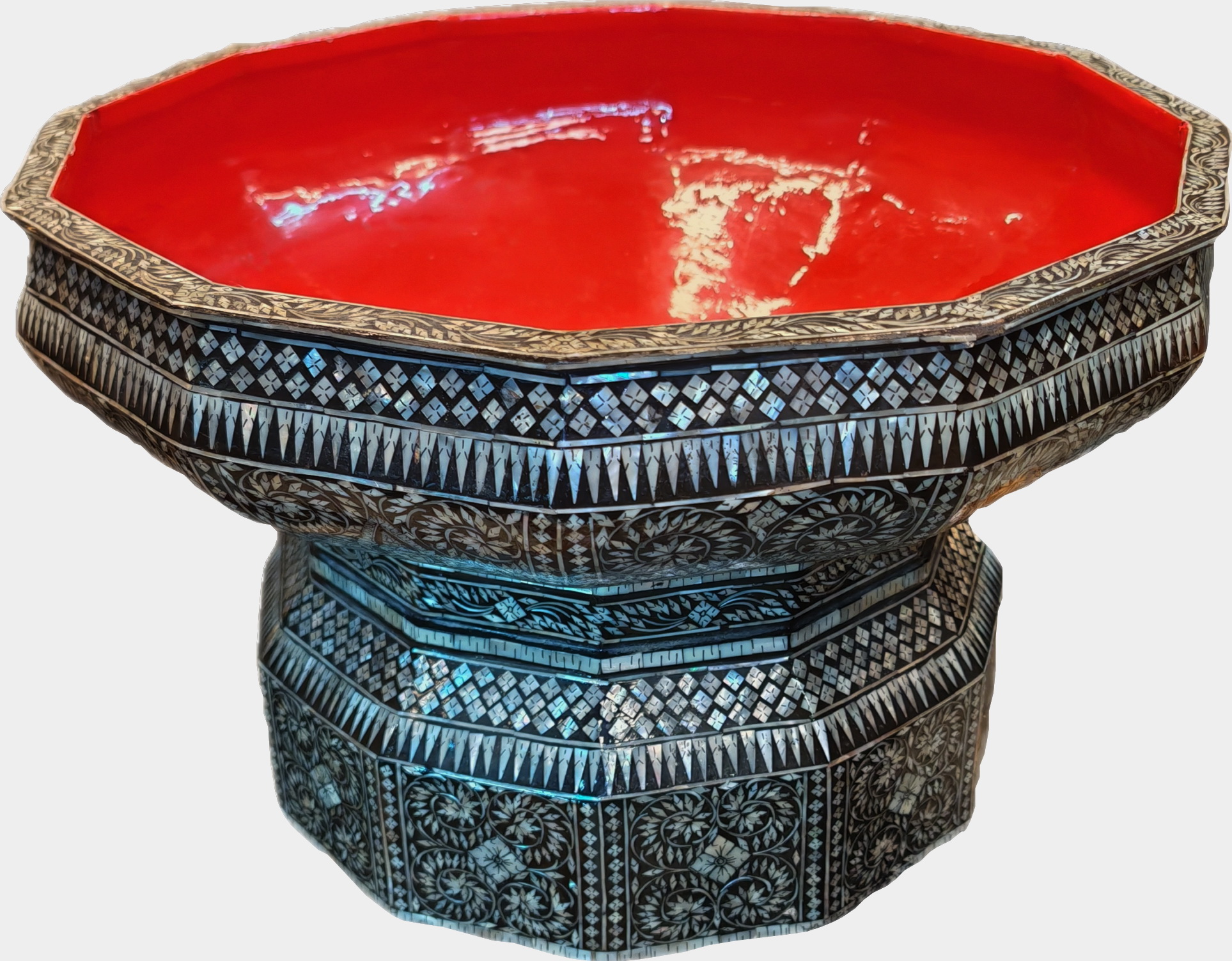 Monk offering plate