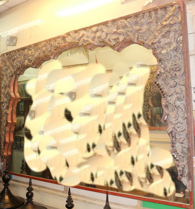 Giant temple mirror frame