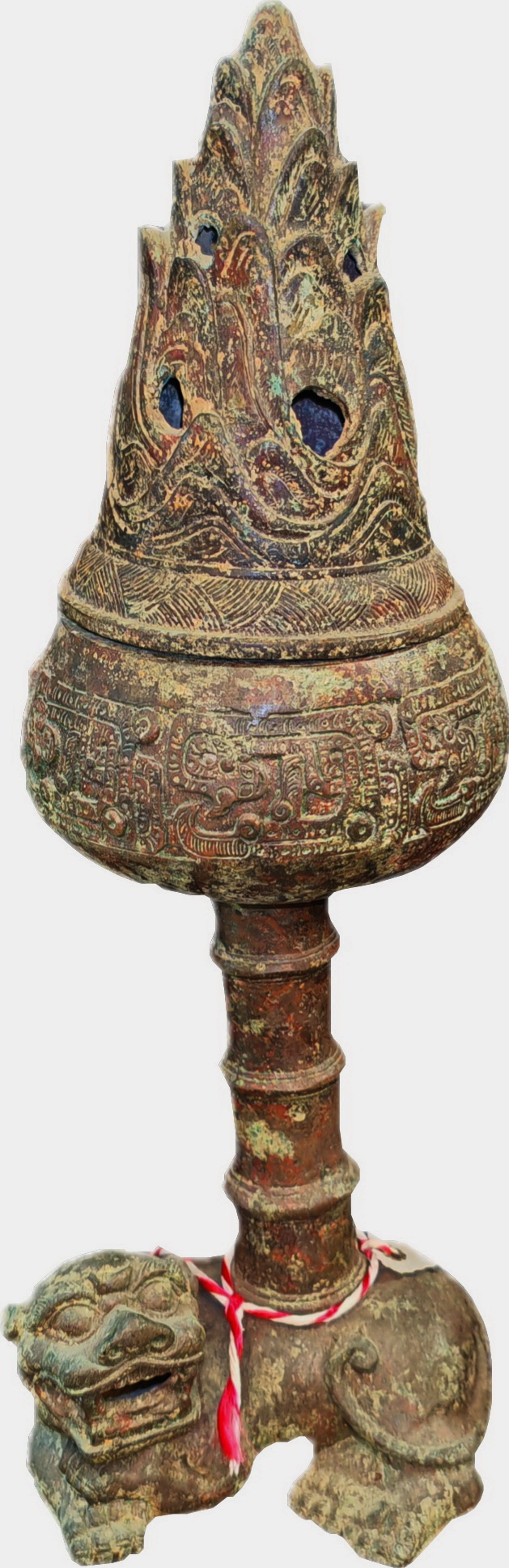 Incense burner w.Buddha flame shape