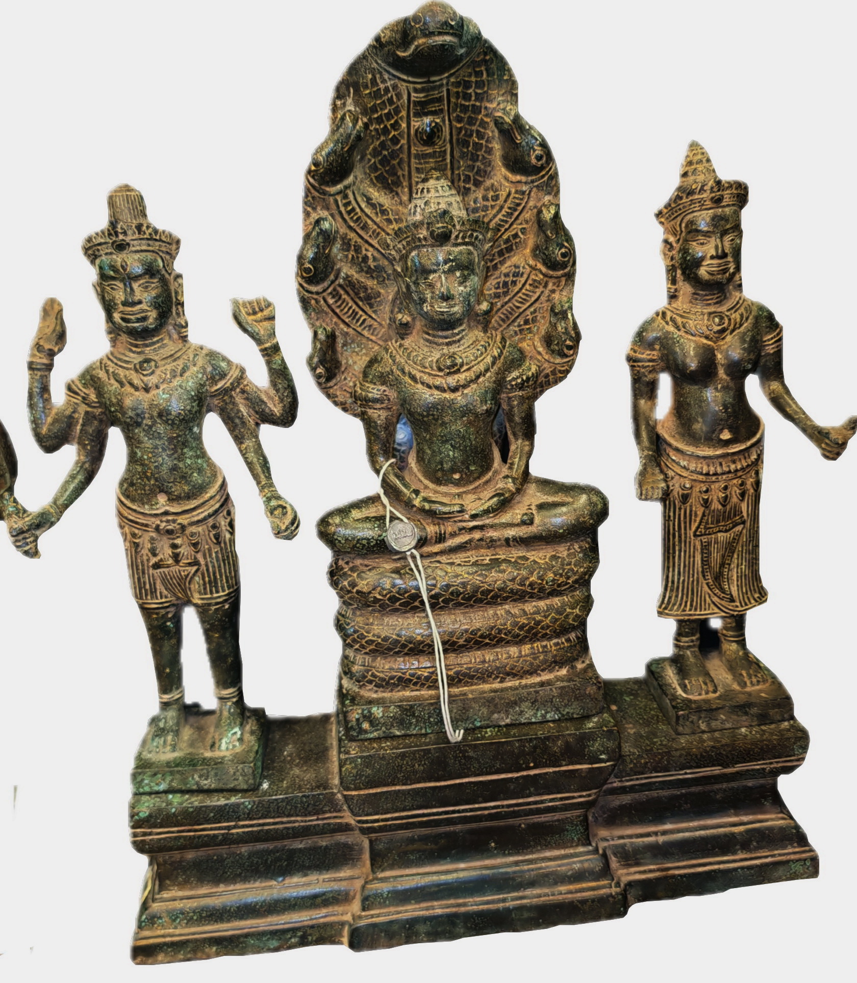 Vishnu,Buddha under naga, Shiva,
